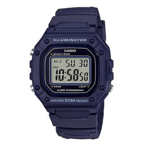 Relógio Casio Masculino Digital Azul Original W-218h-2avdf
