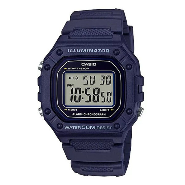 Relógio Casio Masculino Digital Azul Original W-218h-2avdf