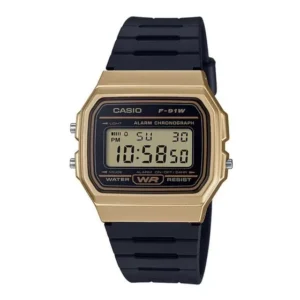 Relógio Casio Unissex Vintage Dourado Digital F-91wm 9adf