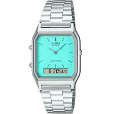 Relógio Casio Vintage Unissex Azul Aq-230a-2a2mqydf