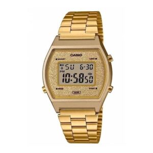 Relógio Casio Feminino Vintage Dourado Glitter B640wgg-9df