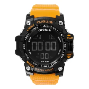 Relógio Tuguir Masculino Digital Preto Laranja Tg290