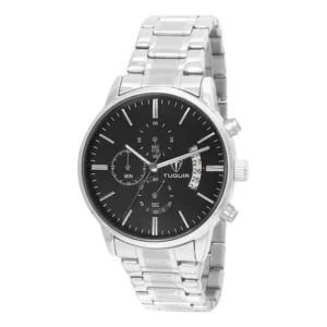 Relógio Tuguir Masculino Cronógrafo Prateado Tg3150 Tg30279