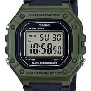 Relógio Casio Masculino Digital Illuminator W-218h-3avdf Correia Preta