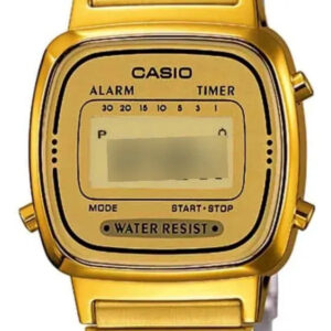 Relógio Casio Feminino Digital Dourado Mini La670wga-9df